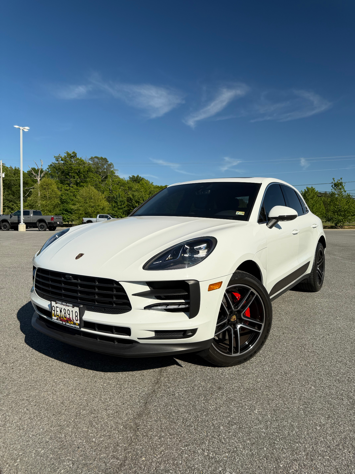 White Porsche Macan window tint, Waldorf MD
